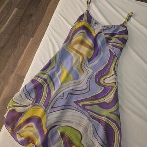 Multicolor Swirl Pattern Dress